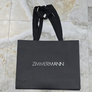 Set Of 3 NEW Zimmermann Charcoal Shopping Bag GIFT 18 x 14